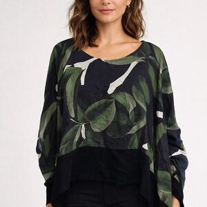 NRK by Anarkh Elegant Leaf Pattern Women's Blouse S/M